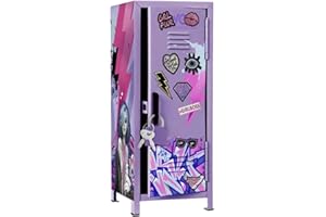 WOW GENERATION - Taquilla Metálica Infantil con Imanes y Stickers Decorativos, Organizador de Escritorio y Juguete Creativo para Niñas