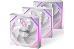 AsiaHorse Nyota-A12-R Wentylator do komputerów stacjonarnych, RGB 120 mm, Reverse, HDB, 61,5 CFM, 2000 RPM, 2,16 mmH2O, wentylator ARGB 5V3PIN i PWM 12V4PIN, żywotność do 50 000 godzin, biały, 3