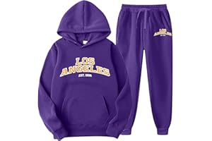 Generisch ·2025 Chándales Hombre 2 Piezas Manga Larga Estampado Letras Chándales Chándales Sudadera con Capucha Pantalones Traje Deportivo Hombre