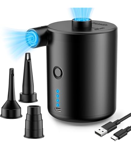 Pompe à air électrique, Batterie Rechargeable 5200 mAh, Mini Pompe à