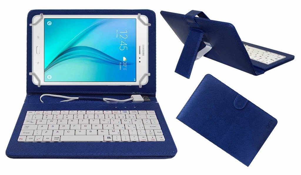 ACM USB Keyboard Case Compatible with Samsung Galaxy Tab A 7.0(2016) Tablet Cover Stand Study Gaming Direct Plug & Play - Blue