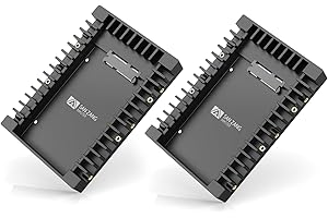 SAN ZANG MASTER Adaptador de Disco Duro de 2,5" a 3,5", SANZANG 2,5 a 3,5 SATA HDD SSD convertidor de Soporte de Montaje con Interfaz SATA III para HDD/SSD 2 de 7/9,5/12,5 mm, 5" (Juego de 2)