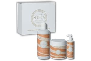 NOIA PARIS NOÏA HAIR – Routine Miss Curly – Shampoing + Crème Subliminatrice + Masque – Aloe Vera, Piqui & Jojoba – Hydratation, Définition & Anti-Frisottis – Soin Professionnel Cheveux Bouclés