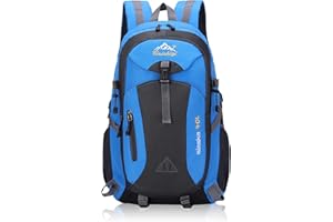 Auirshiky Mochila de senderismo para hombres unisex, mochila de gran capacidad de 40L, mochila de viaje impermeable para camping, senderismo, viajes, deportes al aire libre, escalada, ciclismo