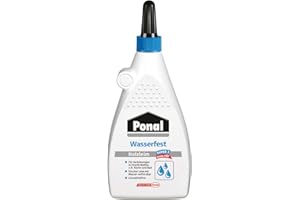 Cola de madera Ponal resistente al agua, 225 g de cola de montaje sin disolventes con gran fuerza de adhesión para cocinas y baños, cola transparente para montaje, unión y pegado de superficies