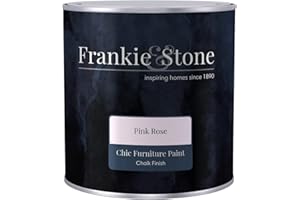Frankie & Stone Chic Furniture Paint 500ml - Pink Rose - Refresh Interior Furniture, Wardrobes, Tables & Chairs, Cupboards & Doors - Velvety, Chalk Chic Finish - Water Based - Quick Drying Solution
