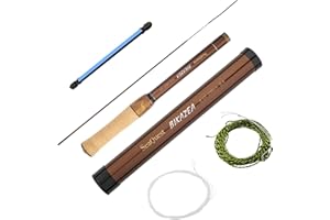 Seaquest Caña de Pesca Tenkara Rod Viajero Portátil Elástica Poste de Fundición con Tubo de Almacenamiento