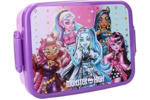 My sweety pop Pudełko śniadaniowe - Monster High - Dla dzieci, przedszkole, szkoła, wakacje, posiłek, 16 cm, dla dziewczynek, fioletowy/różowy, pomysł na prezent