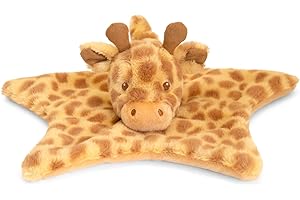 KEEL TOYS Keeleco Baby Comfort Blanket - Soft, Cuddly Baby And Toddler Comforter - 100% Recycled Materials - Eco-Friendly Plush Toy (Huggy Giraffe)