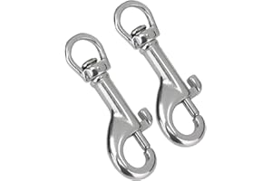 01 02 015 Bolt Snap Hook 65mm Length Waterproof 316 Stainless Steel 2pcs dive clips with one end for key fob