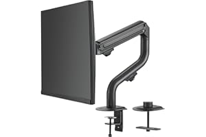 PUTORSEN Brazo de Monitor PC para Pantallas de 17-32 Pulgadasa, Soporte Monitor Singular Giratorio con Resorte de Gas, VESA 75x75 y 100x100mm, Peso 2-8kg