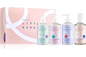 Only Curls Little Curls Bundle, 200ml x4, Curly Hair Products For Kids, Nourishing Shampoo, Detangling Conditioner, Leave-in Styling Spray & Detangler, For All Curly Hair Types