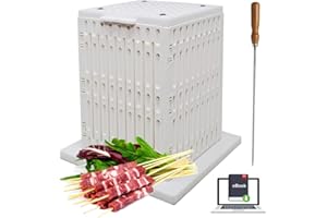 ANTECH CUBO per ARROSTICINI 64 Pcs per la Facile Produzione di Arrosticini, Spiedini Carne, Pesce, Frutta, Kebab