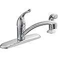 Moen 7430 Chateau One-Handle Low-Arc Kitchen Faucet with Side Sprayer, Chrome