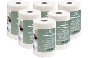 HANS NATUR Windelvlies Windel-Einlagen Papiervlies - 6 Rollen a 120 Blatt (0,04€ Stück) - Zellulosebasis aus nachhaltigem Waldbau