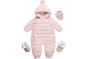 amropi Bambino Tute da Neve Inverno Pagliaccetto con Cappuccio Neonato Body Overall Jumpsuit per 3-24 Mesi