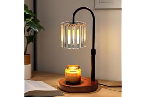 seenlast Ljusvärmare, ljus varm lampa med timer och dimmer, vintage ljusvärmare, elektrisk ljusvärmare för doftljus i glas, h