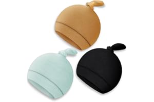 KiddyCare Gorro Bebé para Recién Nacido - Sombrero Algodón Orgánico Gots para Bebés Niño y Niña de 0 a 3 Meses - Esenciales para el Bebé Recién Nacido