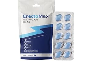 ErectoMax™ - 10 Mens Male Enhancement Herbal Blue Tablets High Hard Strength Men’s Endurance & Stamina – 650mg Natural Herbal Energy Support Blue Tablets for Men Stamina Endurance Booster