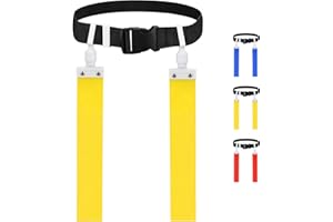 DkOvn Flag Football Belt, 1/10/14pcs Adjustable Flag Football Belt with Belt and Flags, for Kids, Youths, Adults