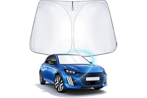 WEIPIN Parasol Compatible con Peugeo-t 208 e-208 2008 e-2008 2020-2024 Parasol de Coche para Parabrisas Delantero para Peugeo-t 208 Accessori con refrigeración Anti UV, protección Interior
