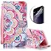 Produktbild iPhone 7 Hülle,iPhone 7 Ledertasche,Sunroyal Kunstleder Flip Case Schutzhülle Bunt Cool Elegant Retro Geometrie Totem Muster Painted PU Leder Wallet Case Flip Cover im Bookstyle Handytasche Skin Schale Brieftasche mit Strap Magnetverschluss Standfunktion und Karte Halter Etui Handyhülle für Apple iPhone 7 (4.7 Zoll)+ 1 x Frei Displayschutzfolie-Totem