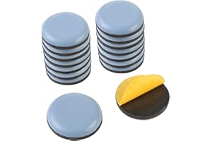 LICQIC Furniture Sliders for Carpet, 16 Pcs PTFE Teflon Appliance Sliders, Self-Adhesive Furniture Glides for Heavy Items (Round, 20 x 20 mm)