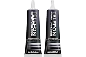 Nayrmaer Display Kleber 15ml *2, Professioneller Handy Kleber mit Kleinen Präzisionsnadeln, Transparenter Telefonkleber für Handyschalenteile, Displays, Touchscreens usw.