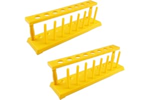 Niuhong 2PCS Soporte Tubo Centrífuga Tubos Ensayo Gradilla Titular Tubo Ensayo 8 Agujeros Soporte Plástico Tubos Laboratorio Titular Tubo De Ensayo Experimentos De Ciencia Creativa Para Niños