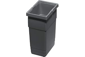 eins2vier Avfallskärl höjd: 275 mm volym 6 liter 210 x 140 mm mörkgrå 5135.11 Kompostbehållare från SOTECH
