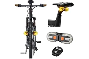 WIAZUQS LED Rear Bike Light with Turn Signal, Split Bike Rear Light, Bike Indicator Lights Usb Rechargeable for Cycling, Cyclist Safety Warning Bike Light 5 Mode
