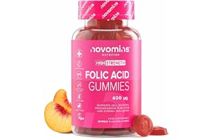 Folsyra Gummies - Folsyra 400mcg - 3 månaders leverans - Vegan - Glutenfri - Graviditetsvård - Prenatal hälsa & Maternal vävn