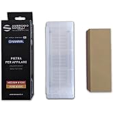 Sanelli Ambrogio, Naniwa Basic Stone 2-in-1 Combination Knife Sharpener, Medium Grit #1000 and #3000 Finish, Ideal for Normal