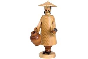 ‎RUDOLPHS SCHATZKISTE Rudolphs Schatzkiste Räuchermann Chinese mit Pfeife Höhe=18cm NEU Rauchen Rauchfigur Rauchmann Räucherfigur Räucherkerze Smoker Kerze Figur Mann Holz Seiffen Erzgebirge Holz Schnee Dekoration Weihnachten