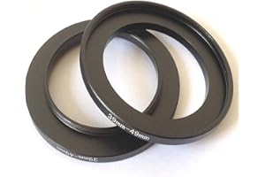 XJGMAO 2x Video Camera Lens 39-49mm Step Up Rings Connect Adapter Size 39mm To 49mm Filter Aperture Connecting Conversion Screws Photo Film Attachment Fix-ed Connector Photograph Parts Accessories