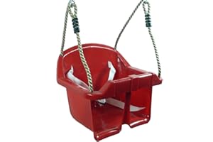 Wickey Balançoire d'extérieur en plastique pour bébé – Sûr et confortable avec ceintures de sécurité – Balançoire pour enfant pour tour de jeu, cadre d'escalade, jouet d'extérieur
