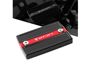 BXMOTO Moto Avant Couvercle Réservoirs de liquide de freins CNC Aluminum pour Yamaha MT07 FZ07 2014-2019,Rouge