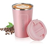 Flintronic Coffee Mug to Go 380 ml Thermal Mug Double Wall Insulated Coffee Cup with Leak-proof Lid Coffee Cup Thermal Mug Insulated Mug Coffee Mug Stainless Steel Travel Mug for Coffee and Tea