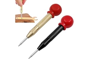 YBFBSJK Pointeau Automatique 2 Pcs Poinçon De Centrage Automatique Perforatrice Centrale Pointeau à Ressort Poinçon à Tracer Pour Bois Pour Acier Inoxydable Métal Bois Ou Plastique Or Noir 130 mm