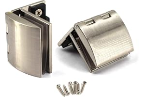 SEERAPHEE Charnière pour porte de douche en verre - En alliage de zinc - Avec clip de serrage , Taille S