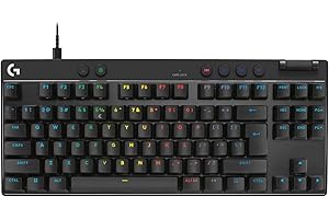Logitech G PRO X TKL RAPID, tastiera gaming senza tastierino numerico con interruttori analogici magnetici, modalità di attivazione rapida, azionamento e RGB personalizzabile, US INT'L QWERTY - Nero