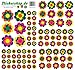Produktbild Prilblumen Megaset - 93 Aufkleber in 5 Größen, Retro Style 70er Jahre Kult, Wandsticker