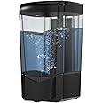 interhasa! Soap Dispenser Wall Mount, Hand Sanitizer Dispenser 800ml Manual Pump Soap Dispenser for Gel/Liquid , ABS Plastic, (Black-IT9306)