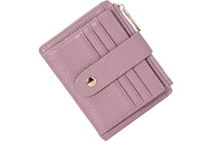 BTNEEU Porta Carte di Credito in Pelle RFID Blocco Portafoglio Sottile con Portamonete, Porta Carte di Credito con Cerniera, Portamonete Donna Piccolo Portafoglio Uomo Slim con 9 Slot Schede
