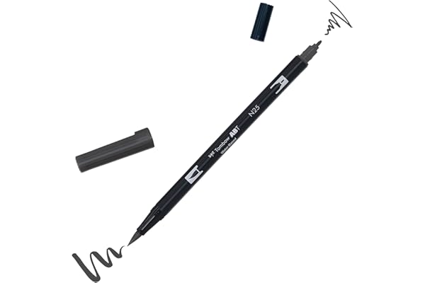 Tombow ABT-N25 Feutre pinceau à 2 pointes Lampe Noire