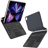 Fogy Ipad Pro 11 M4/M5/ 2025/2024 ile Uyumlu T&uuml;rk&ccedil;e Manyetik Bluetooth Magic Keyboard Touchpad Işıklı Klavyeli Kılıf