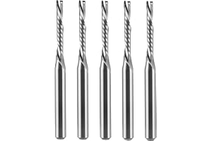 3,175 mm (1/8 tum) nedåtskärande endmill (O-flute) skaftfräs med 2 mm skärdiameter, 15 mm skärlängd för akryl PVC MDF trä, 5