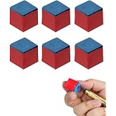 HUVZOR 6 Pieces Standard Billiard Chalks for Pool Cues Non Slip Billiard Cues for Billiard Pool Chalks Pool Chalks Blue Chalk
