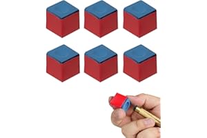 HUVZOR 6 pezzi Gessetti Biliardo,Gesso da Biliardo,Gessetti per Stecche da Biliardo,Gessi Biliardo,Gessetto da Biliardo,Pool Cue Cubes, per Appassionati e Professionisti(blu)
