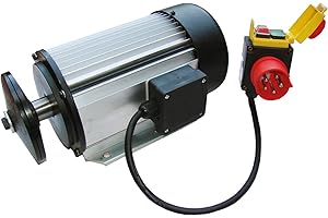 5200 Watt Motor für Kreissäge 400V Wippkreissäge Wippsäge Elektromotor inkl. Blattflansch + CEE Schalter/Stecker mit Phasenwender CROSSFER